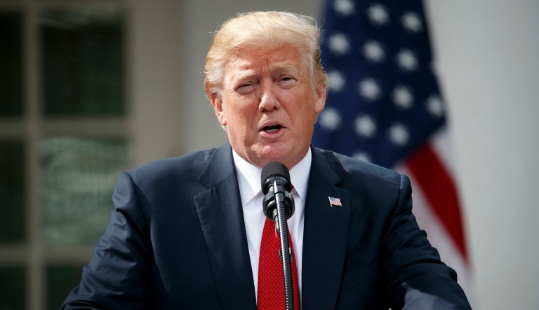 Trump backed Medicare negotiating power on the campaign trail. (AP Photo/Evan Vucci)
