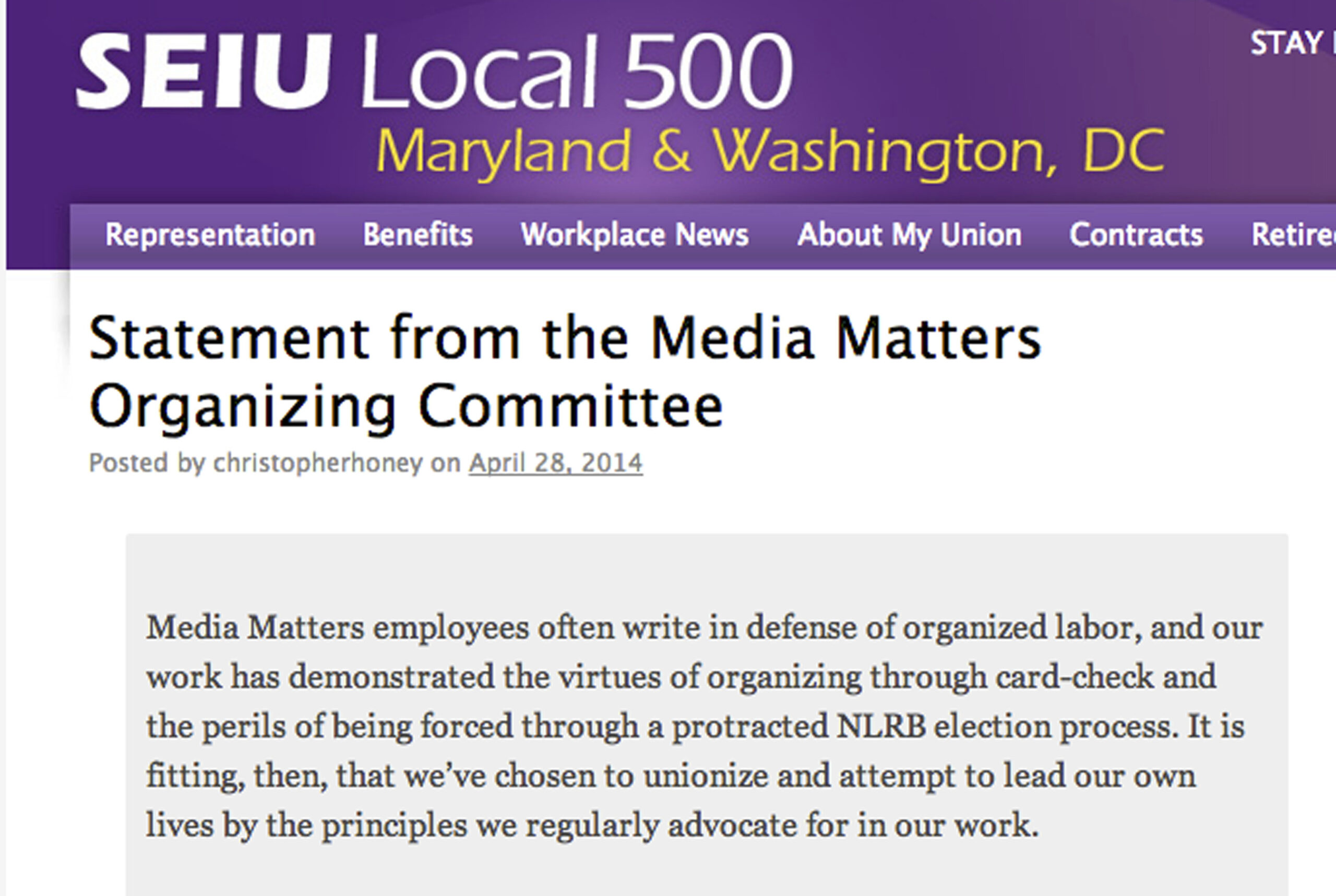 Media Matters employees ‘feel betrayed’ by anti-union actions