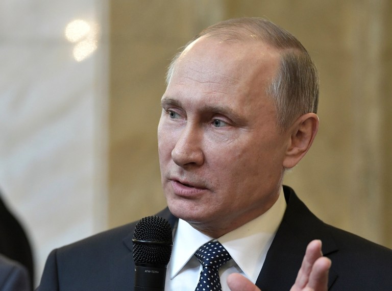 A telephone call between Putin and Trump is expected to take place later Saturday. (Alexei Nikolsky/Sputnik, Kremlin Pool Photo via AP, File)