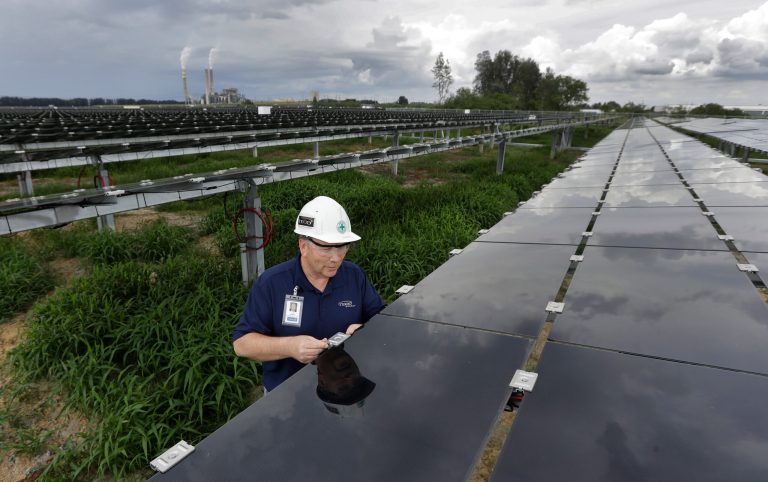 Democrats are offering at least nine amendments in a bid to raise spending levels for the Energy Department's Office of Energy and Renewable Energy, as well as individual programs to support electric vehicles and alternative fuels. (AP Photo/Chris O'Meara)