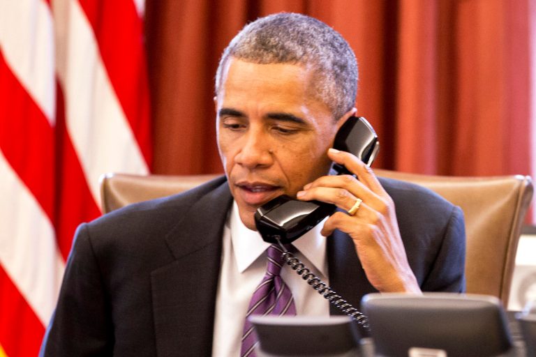 President Obama worked the phones late Thursday in an attempt to get Democrats to support a spending bill that has yet to receive enough support to avoid a government shutdown. (AP Photo/Jacquelyn Martin)