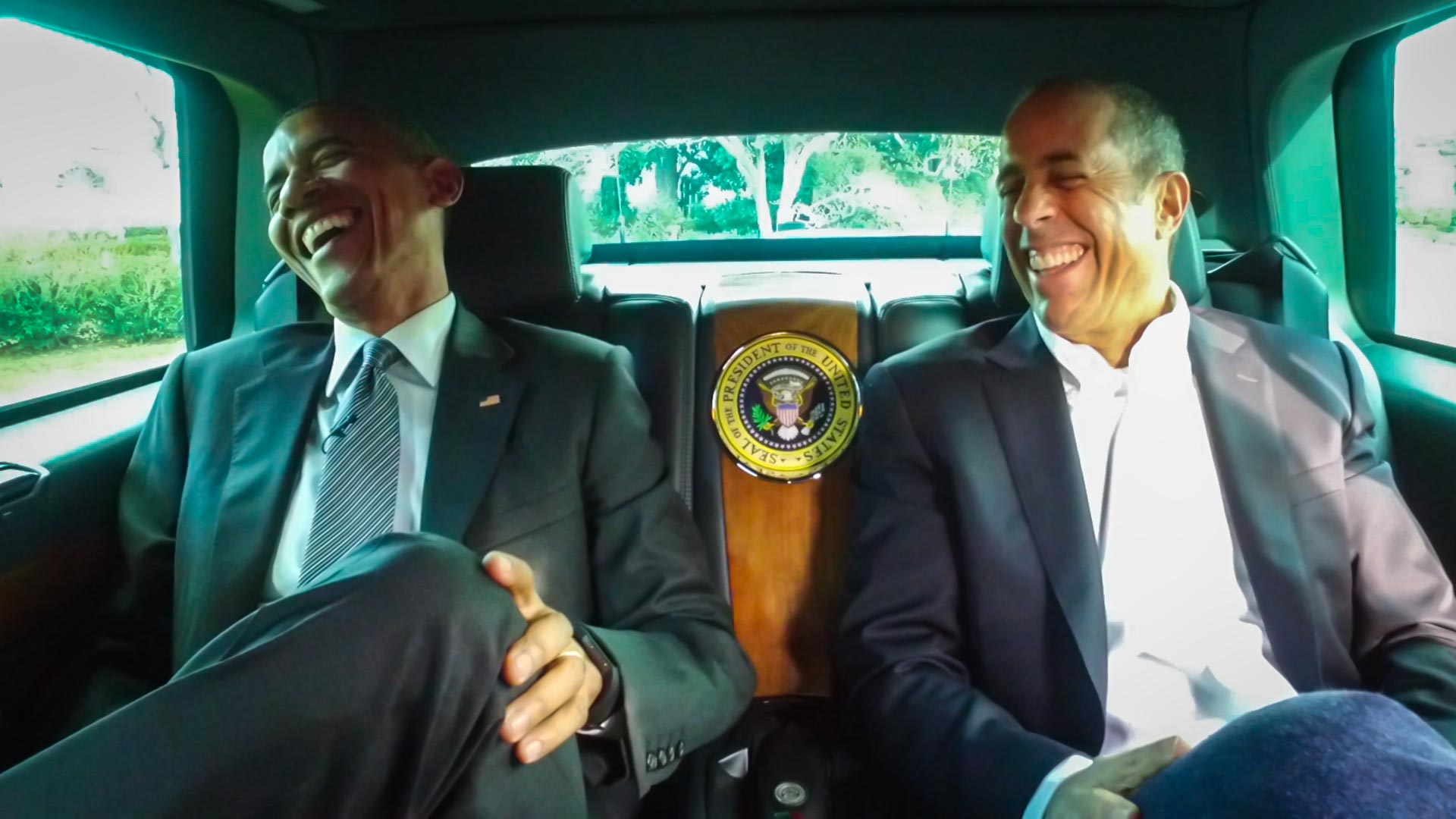 Obama rides shotgun with Seinfeld for season seven premiere