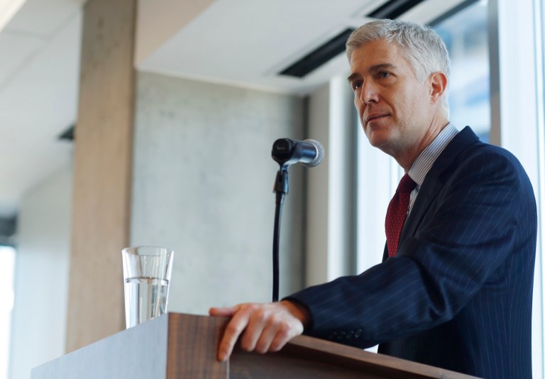 In Neil Gorsuch's America, the powerless will be more protected from the state. (AP Photo/David Zalubowski)