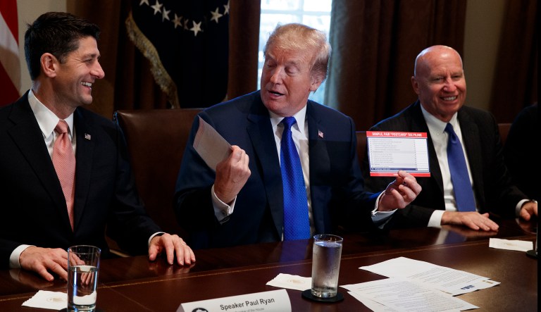 One major issue is that the plan would double the standard deduction to $24,000 for couples, allowing more people to deduct earnings from taxable income without having to itemize deductions. (AP Photo/Evan Vucci)