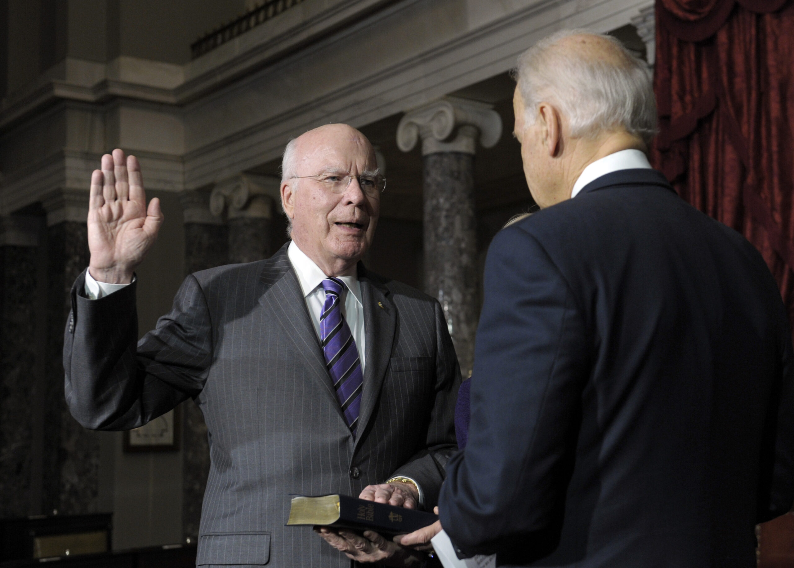Leahy sworn in as president pro tempore of Senate