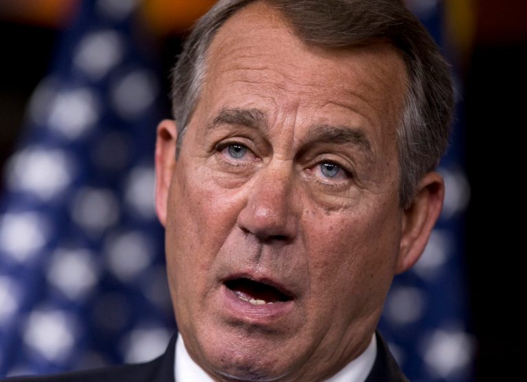   FILE - In this Aug. 1, 2013 file photo, House Speaker John Boehner of Ohio speaks during a news conference on Capitol Hill in Washington. The accomplishments are few, the chaos plentiful in the 113th Congress, a discourteous model of divided government. 