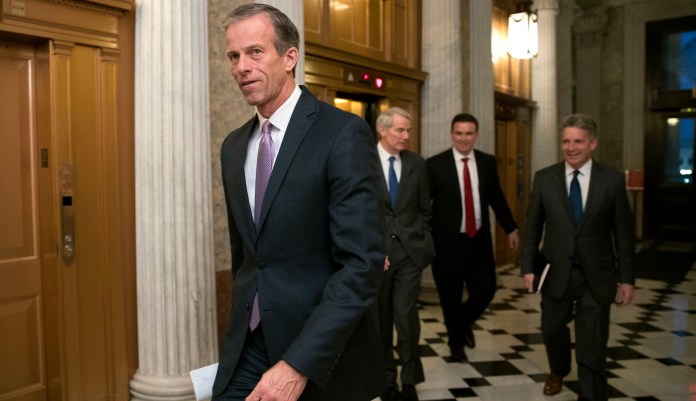 "I know the president is anxious, he's frustrated. We are as well. Going to 51 on legislation is something that has been talked about before, but it would fundamentally change and transform the way the Senate functions," Thune said. (AP Photo/J. Scott Applewhite, File)