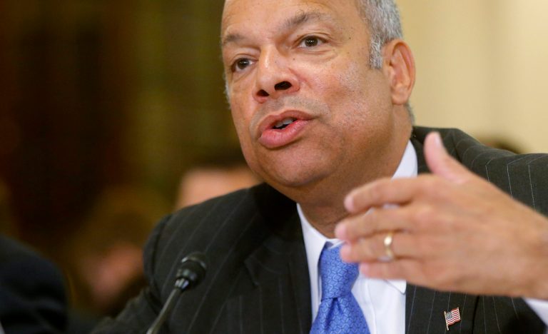 Homeland Security Secretary Jeh Johnson testifies on Capitol Hill in Washington in this June 24, 2014, file photo. (AP Photo/Charles Dharapak, File)