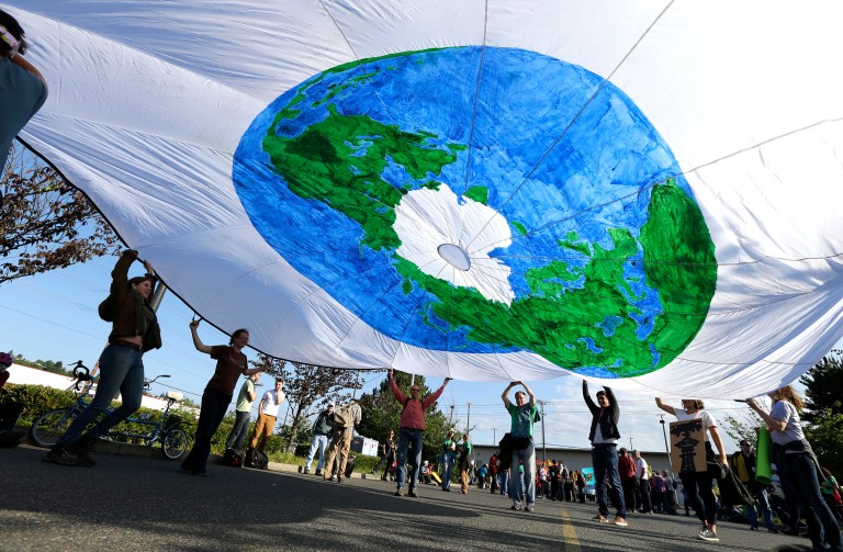 Increasing protests over energy lease sales have sped up a federal agency's decision to webcast the sales. (AP Photo/Ted S. Warren)
