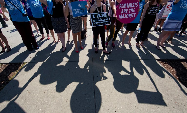 Abortion foes have labored for several years to portray themselves as pro-women, focusing on safety. (AP Photo/Alex Brandon)