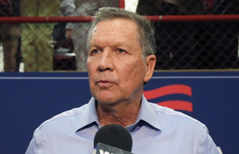 Some of Kasich's petition signatures were invalid, but it's unclear whether a complaint was filed in time. (AP Photo/Charles Rex Arbogast)