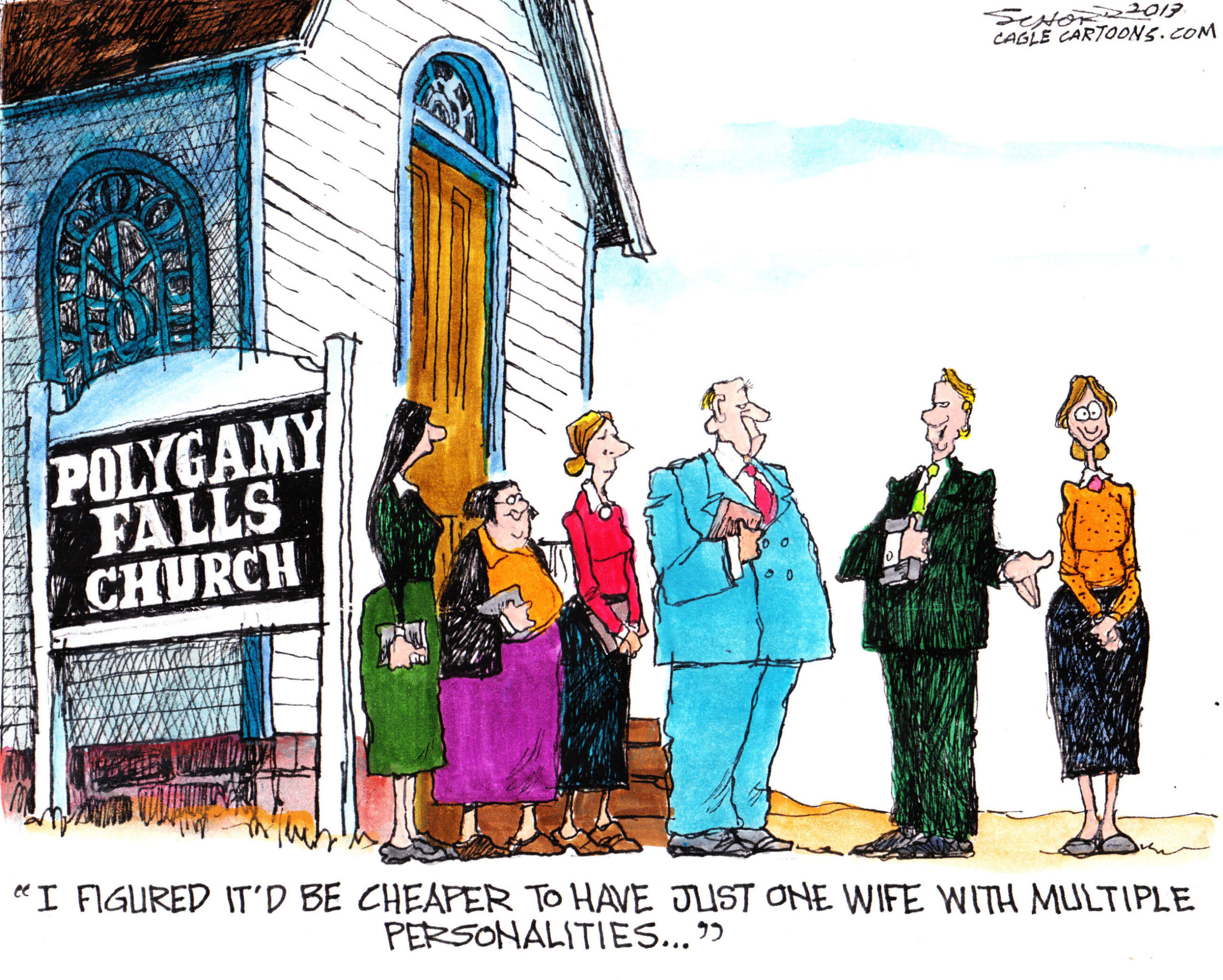 Editorial cartoon: Polygamy alternative