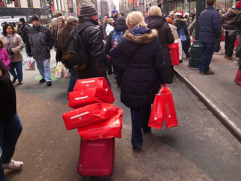 The University of Michigan/Thomson Reuters Index of Consumer Sentiment updated Tuesday hit 93.6 for December, the highest level it has been since January 2007, before the recession began. (Photo by Spencer Platt/Getty images)
