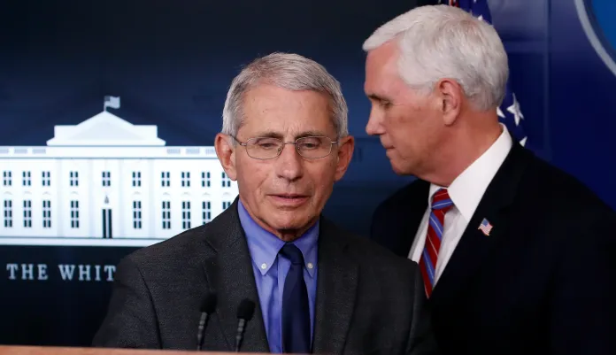 Anthony Fauci and Mike Pence
