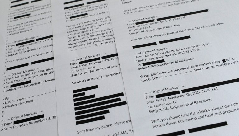 In a Sept. 29, 2010, email from an unnamed DOJ official, arrangements were made for a meeting the following month between attorneys from the election crimes unit of the Justice Department's Public Integrity Section and the IRS to 