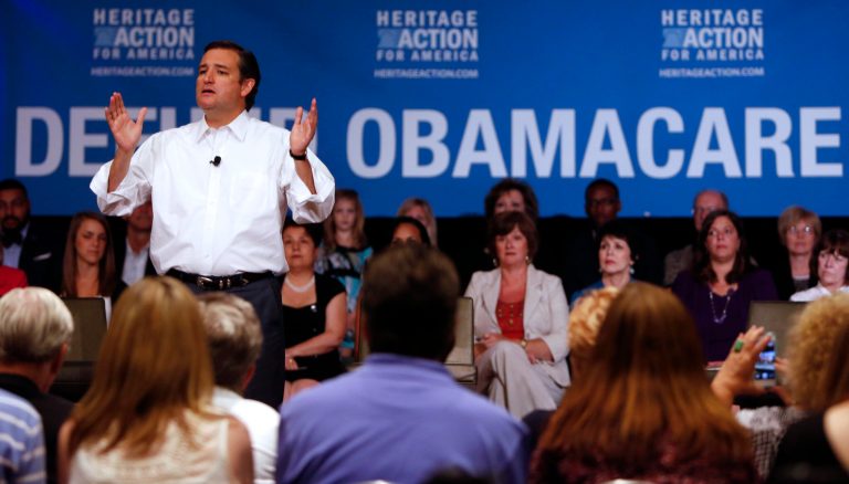 Senator Ted Cruz is one of several GOP candidates who has vowed to repeal and replace President Obama'sÂ healthcare law. (Bloomberg/Mike Fuentes)