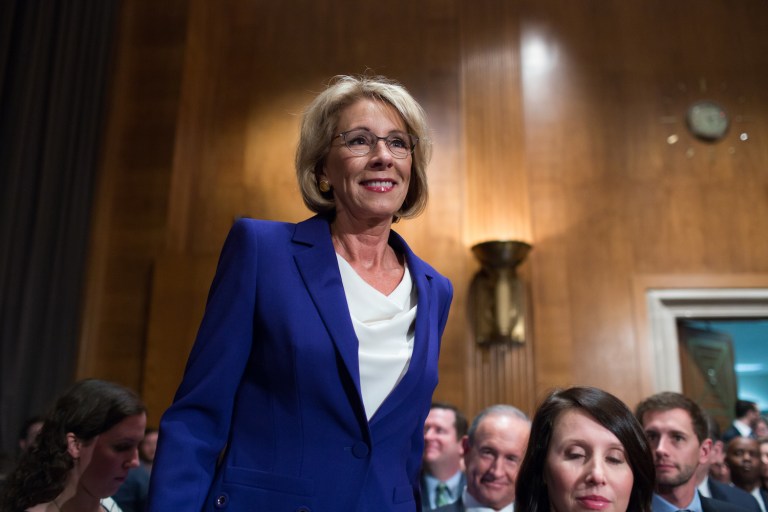 DeVos's phrasing mirrored boilerplate language used frequently in the education policy world. (Graeme Jennings/Washington Examiner)
