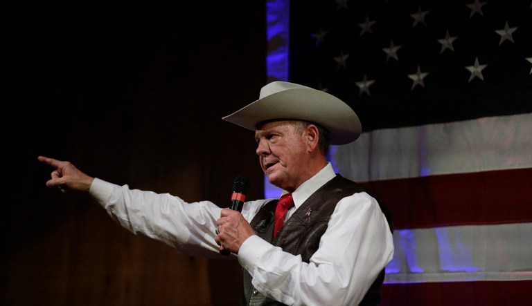 Amid allegations he romantically pursued teenage girls as a grown man, former Alabama Chief Justice and U.S. Senate candidate Roy Moore is attempting to fire up his base and raise money using the 