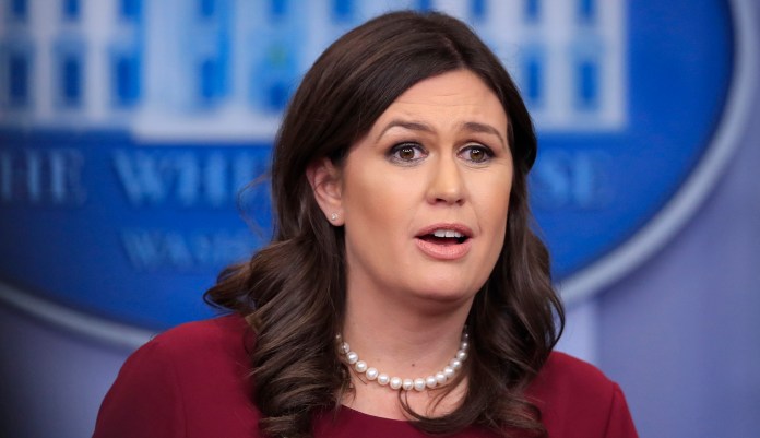 Asked on Tuesday if she felt that John Kelly "misled" her and other White House officials about the allegations against Rob Porter and the timing of his departure, Sarah Sanders declined to answer. (AP Photo/Manuel Balce Ceneta)