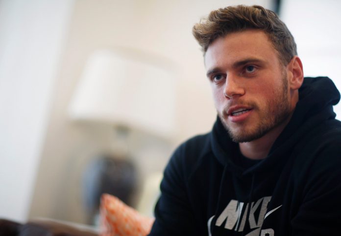 Gus Kenworthy, a freestyle skier who is competing in this year's Winter Olympics in Pyeongchang, South Korea, told Ellen DeGeneres in an interview that having Vice President Mike Pence lead the Olympic Delegation "just seems like a bad fit" due to Pence's opposition to gay rights. (AP Photo/David Zalubowski)