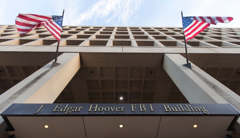 The Pennsylvania Avenue entrance of the J. Edgar Hoover Federal Bureau of Investigations (FBI) Building is seen in Washington, Thursday, Nov. 30, 2017.