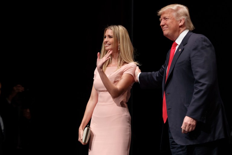 Only when Ivanka Trump is supporting her father does 