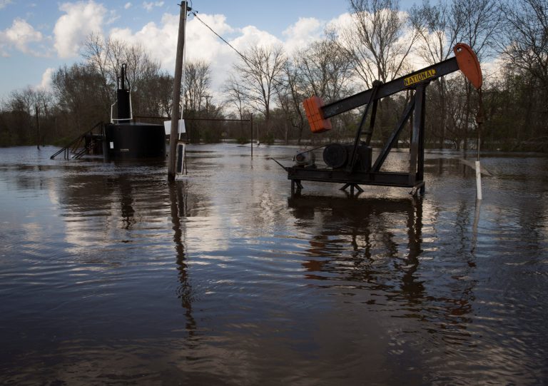 Almost half of the lower 48 states' oil production came from new wells in 2015. (Lee Celano/The Shreveport Times via AP)