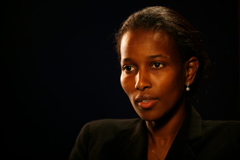 Ayaan Hirsi Ali, the Somali-born women's rights activist and former Dutch parliamentarian, took her commencement speech to the pages of the Wall Street Journal on Friday after Brandeis University buckled to the demands of the Islamist extremist lobby and disinvited her. (AP Photo/Shiho Fukada)
