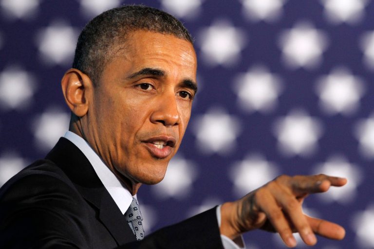 President Barack Obama speaking Wednesday, March 18, 2015, at the City Club of Cleveland. (AP Photo/Jacquelyn Martin)