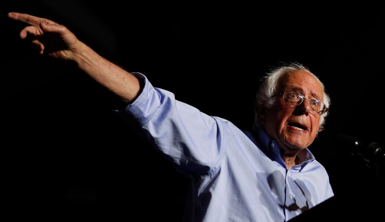 Sen. Bernie Sanders, I-Vt., said President Trump is proposing some of the most destructive policies the U.S. has ever seen in generations. (AP Photo/John Minchillo)