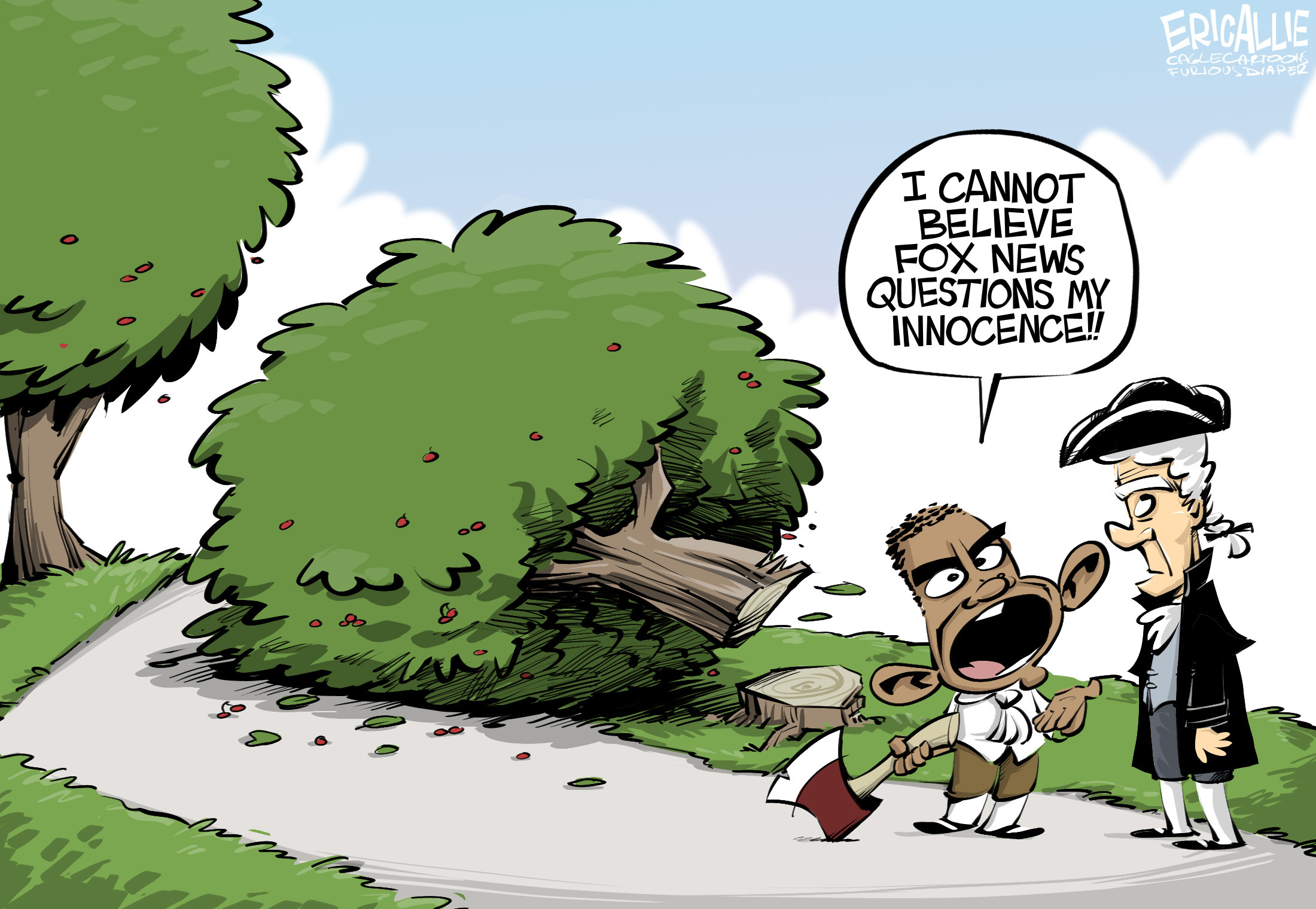 Editorial cartoon: Cannot tell a lie?