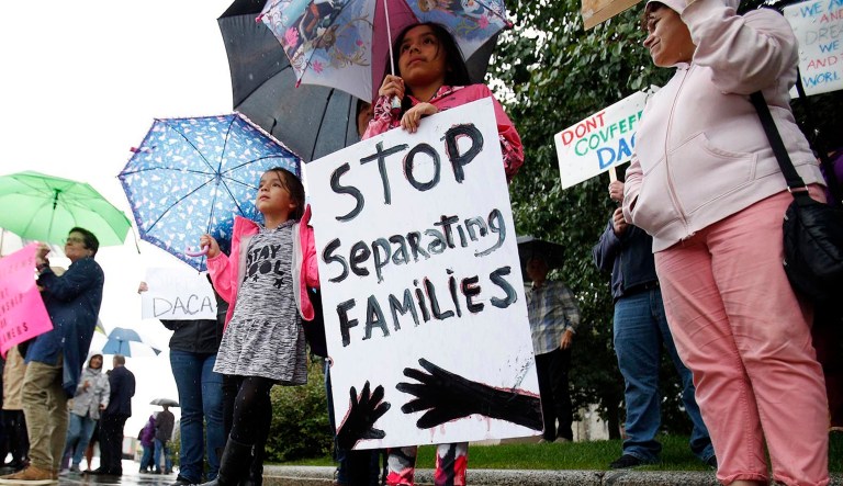President Trump announced the plan to repeal the Deferred Action for Childhood Arrivals (DACA) program. (Stephanie Zollshan/The Berkshire Eagle via AP, File)
