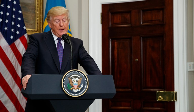 I do not worry that the world is about to end or work myself into a rage about some tweet the president has posted. I think this is the healthy way to go. (AP Photo/Evan Vucci)