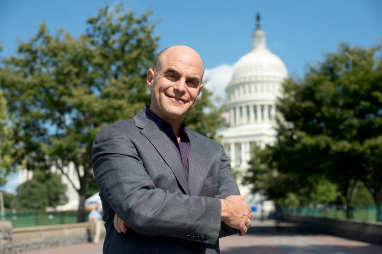 This Sept. 2012 photo released by PBS shows host Peter Sagal of 