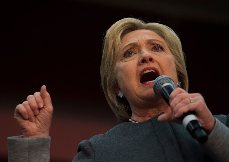 Sixty percent of voters now hold a negative opinion of the Democratic presidential hopeful, putting her in a slightly worse position than Trump, who has a 58 percent rating. (AP Photo/Molly Riley)