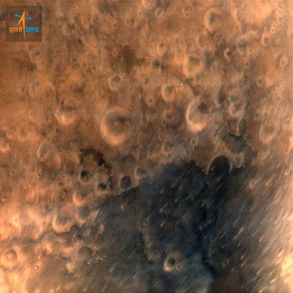 India releases first image of crater-scarred Mars
