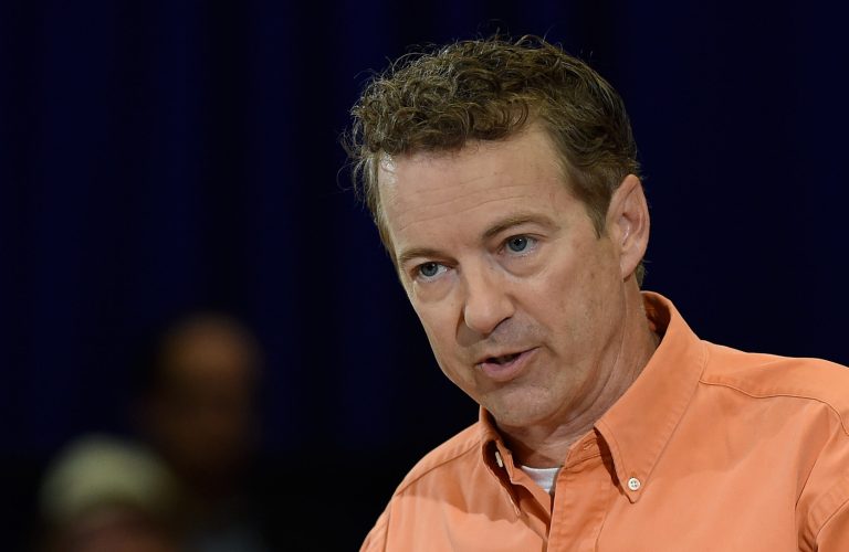 Republican presidential candidate Sen. Rand Paul speaks during a rally at the Desert Vista Community Center on April 11, 2015 in Las Vegas, Nevada. (Photo by Ethan Miller/Getty Images)