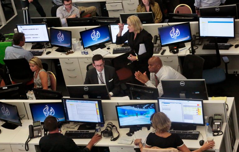 Al Jazeera America will be shuttered permanently this spring. The decision was announced Tuesday by the group's chief executive, Al Anstey. (AP Photo/Bebeto Matthews, File)