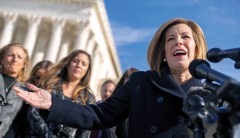 A free speech warrior holding court