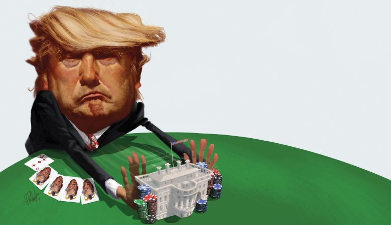 All in: Trump bets his White House on Joe Biden