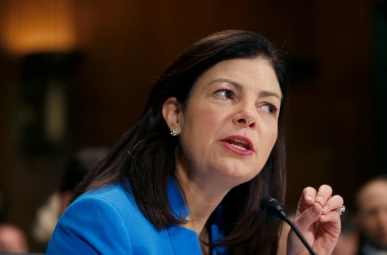Kelly Ayotte announced on Monday that she would place a hold on the nomination of Jennifer O'Connor to be the Defense Department's general counsel. (AP Photo)