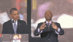 GIF: Someone on the internet turned the fake Obama interpreter into a balloon artist