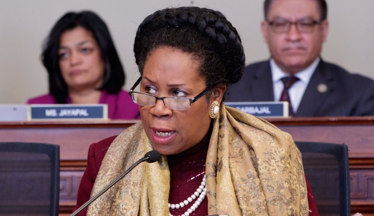 A woman accused United Airlines of giving away her first-class seat on a plane to Rep. Sheila Jackson Lee, D-Texas. (AP Photo/J. Scott Applewhite)