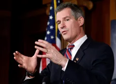 ‘Summer resident’ Scott Brown pictured shirtless in New Hampshire newspaper