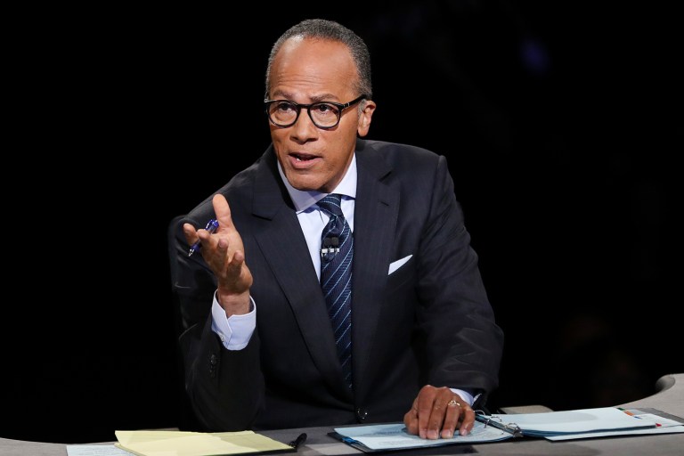 Lester Holt, anchor of NBC Nightly News, moderated the first presidential debate. Immediately after the debate, Donald Trump said he thought Holt 