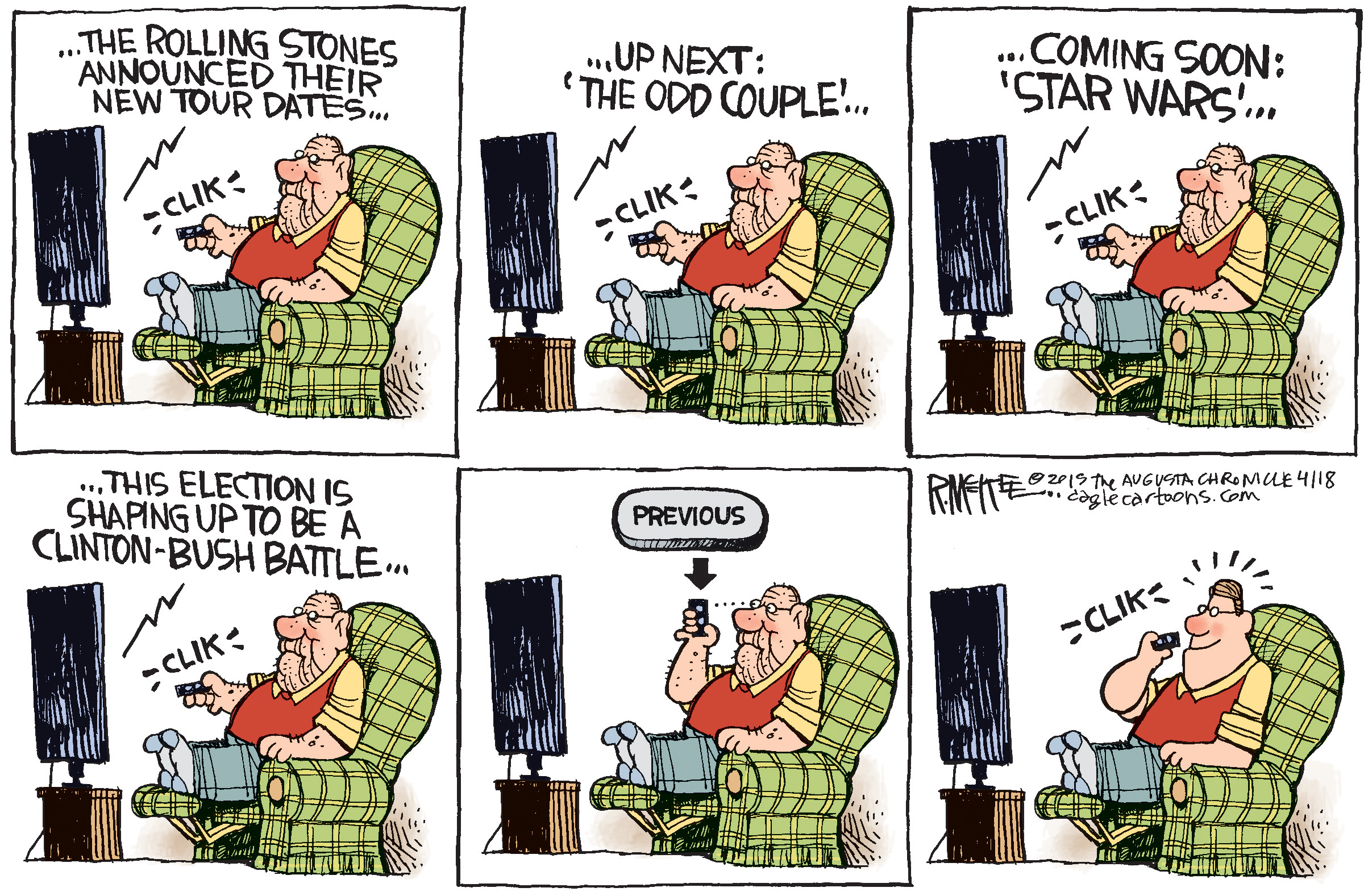 Editorial cartoon: Be kind, rewind