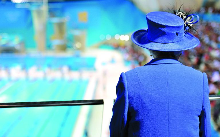 Queen tours Olympic Park after debut as Bond Girl