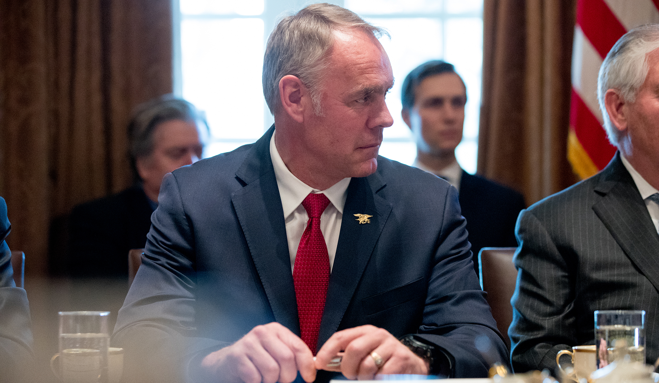 Special flag flown over Interior Department when Ryan Zinke is in the building