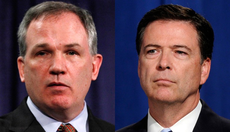 Patrick Fitzgerald and James Comey.