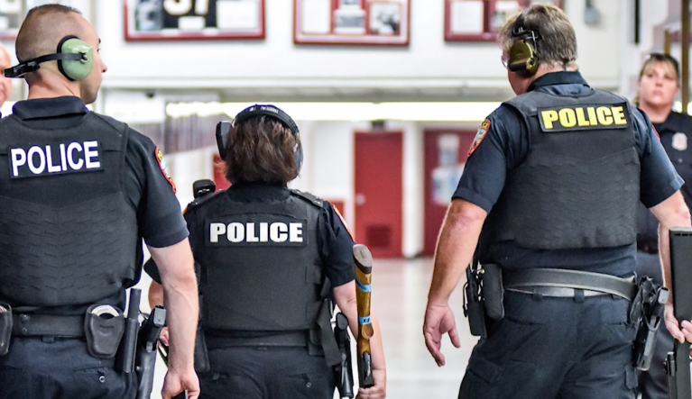 Dayton police perform drill at Franklin High School with blank shotgun rounds